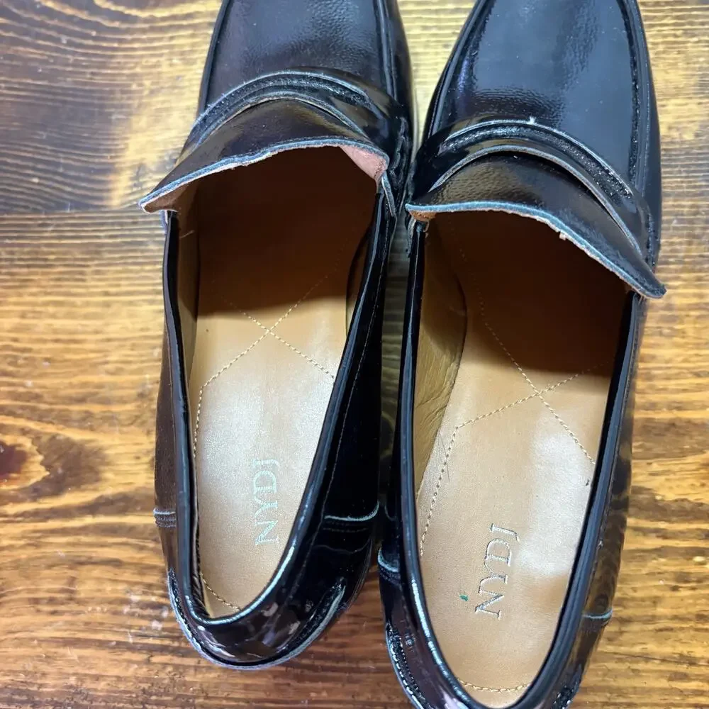 NYDJ Black Heeled‎ Loafers Size 10